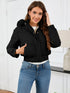 'Celandine' Hooded Cropped Coat - Celes Fashion